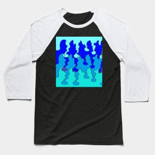 blue drip spray art Baseball T-Shirt